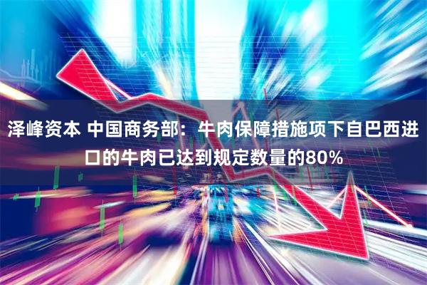 泽峰资本 中国商务部：牛肉保障措施项下自巴西进口的牛肉已达到规定数量的80%